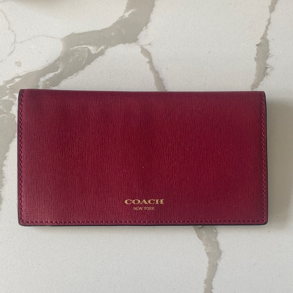 Coach Women's Burgundy Card Holder